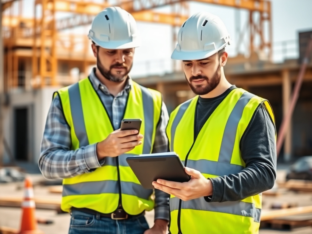 Contractor getting an insurance quote on the jobsite